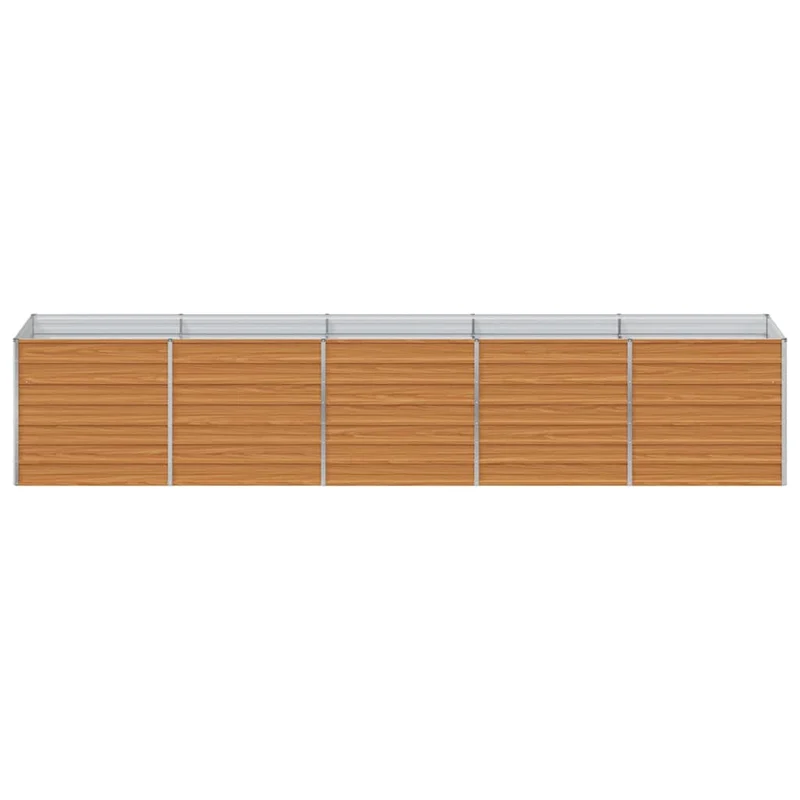 Arriate Elevado Marrón Claro 400 X 80 X 77 Cm Acero Galvanizado