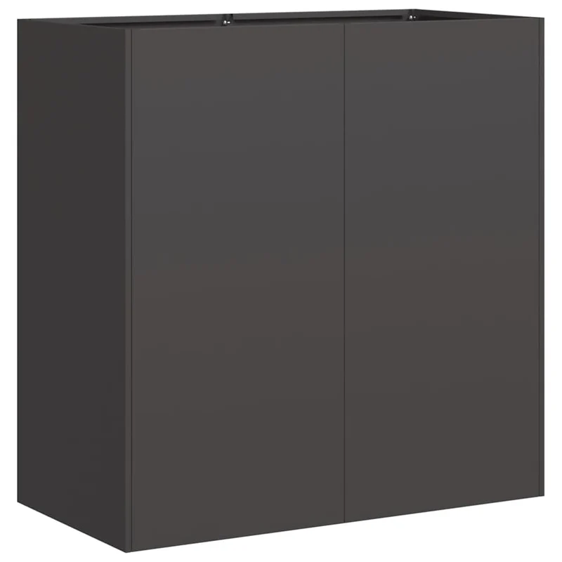 Jardinera De Acero Laminado En Frío Negro 80x40x80 Cm