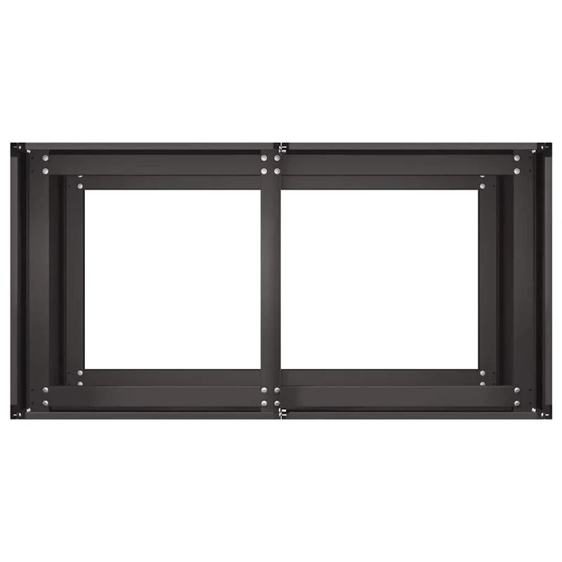 Jardinera De Acero Laminado En Frío Negro 80x40x80 Cm