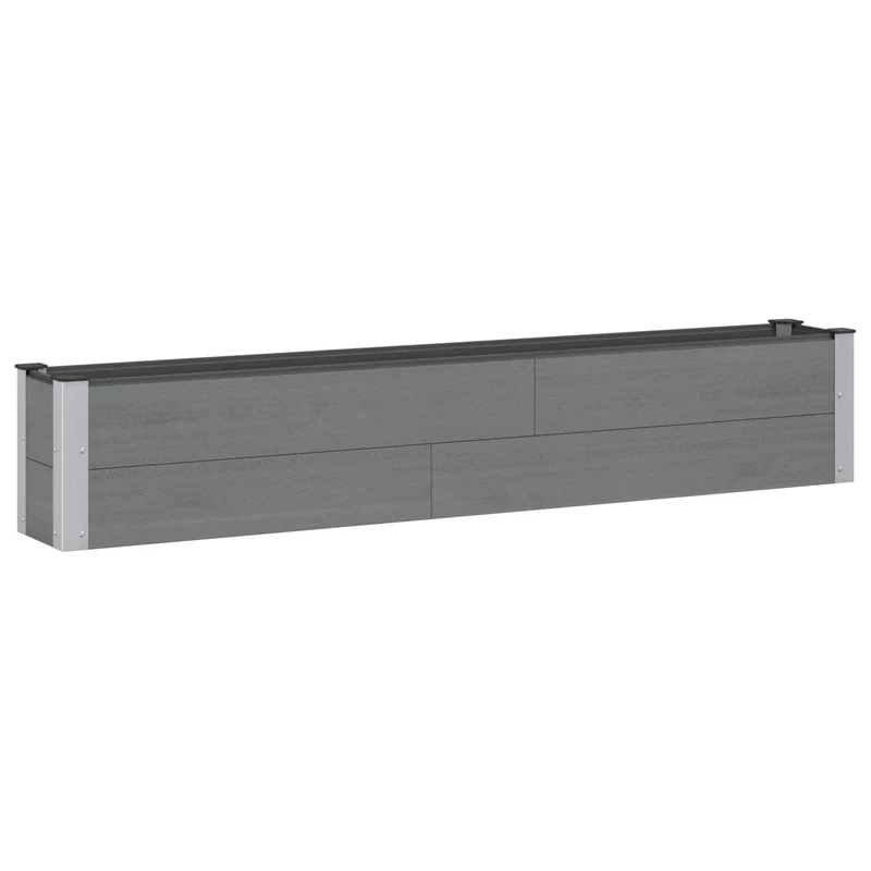 Arriate Elevado Gris 200 X 30 X 36 Cm Wpc Y Aluminio