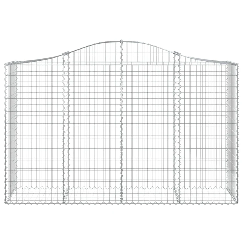 Cestas Gaviones 15 Uds Forma De Arco Hierro 200x50x120/140 Cm