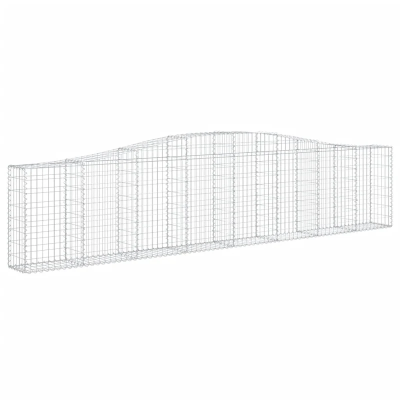 Cestas De Gaviones 25 Uds Forma De Arco Hierro 400x30x80/100 Cm