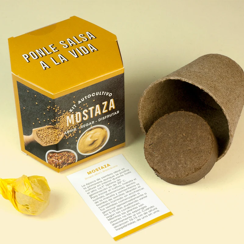 Kit Autocultivo de Mostaza Cultiva tus Propias Semillas en Casa | Fácil y Rápido - Resetea