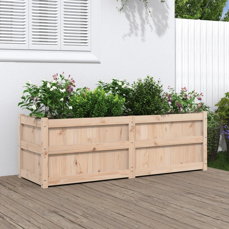 Jardinera De Madera Maciza De Pino 150x50x50 Cm
