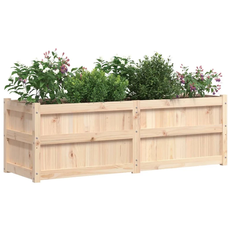 Jardinera De Madera Maciza De Pino 150x50x50 Cm