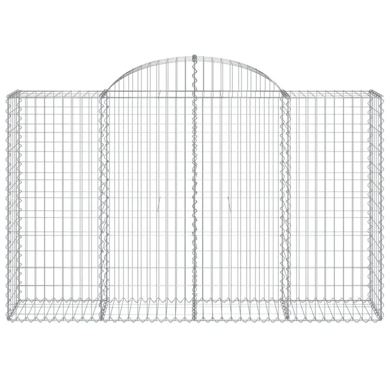 Cestas Gaviones 20 Uds Forma De Arco Hierro 200x50x120/140 Cm