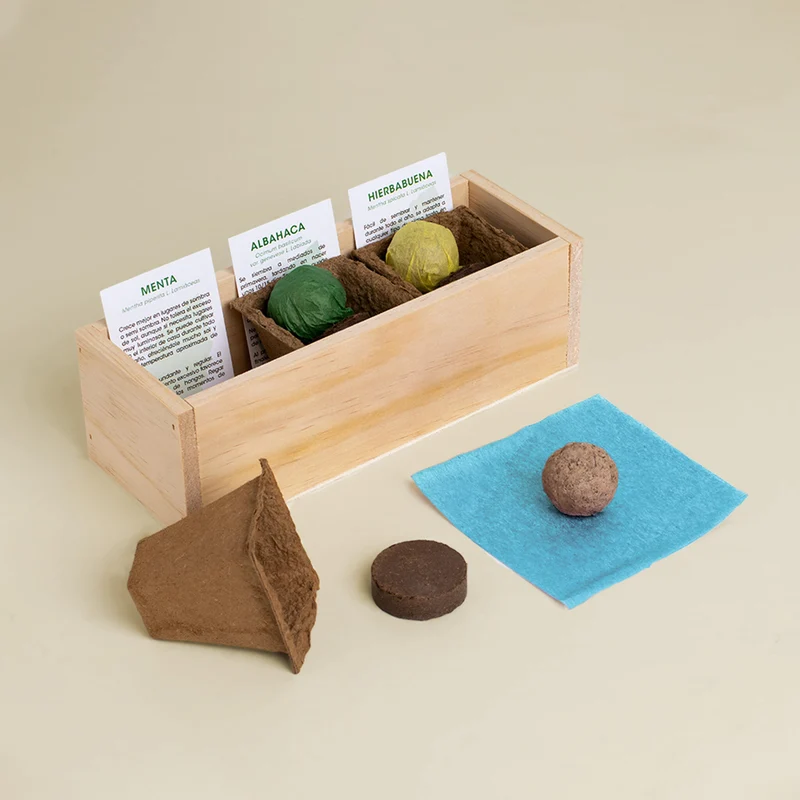 Kit Autocultivo Mojito Menta, Albahaca y Hierbabuena | Regalo Original para Cócteles - Resetea
