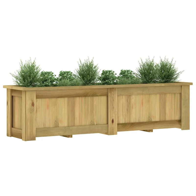 Arriate De Madera De Pino Impregnada 196x50x50 Cm