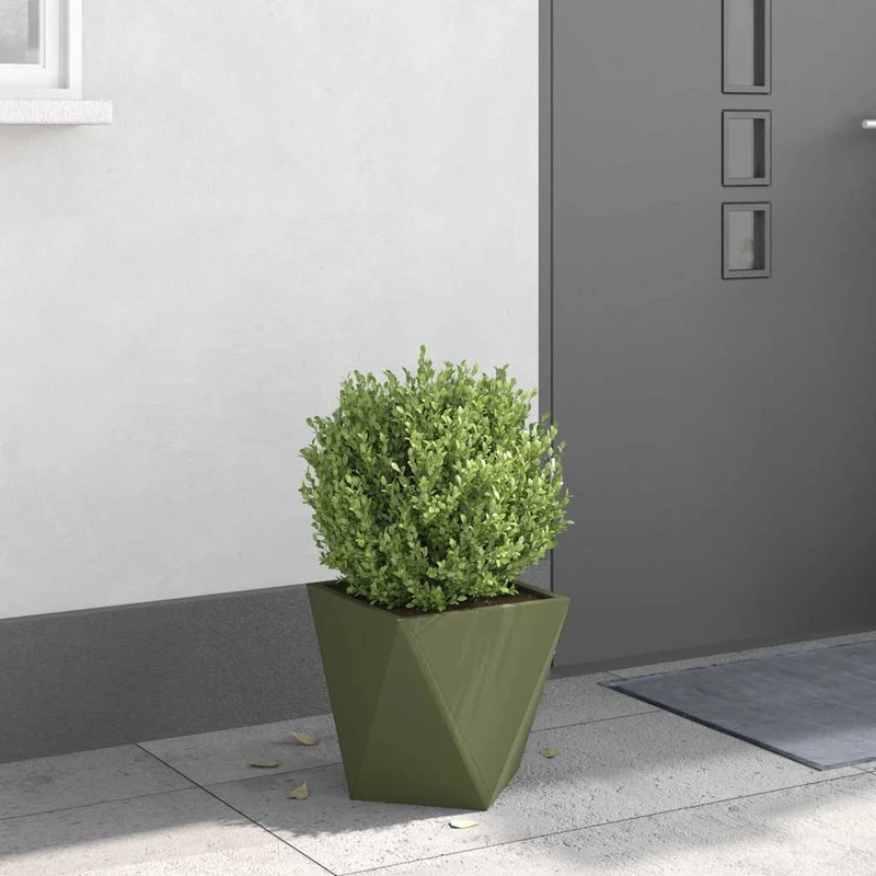 Jardinera Verde Oliva 30 X 30 X 30 Cm Acero