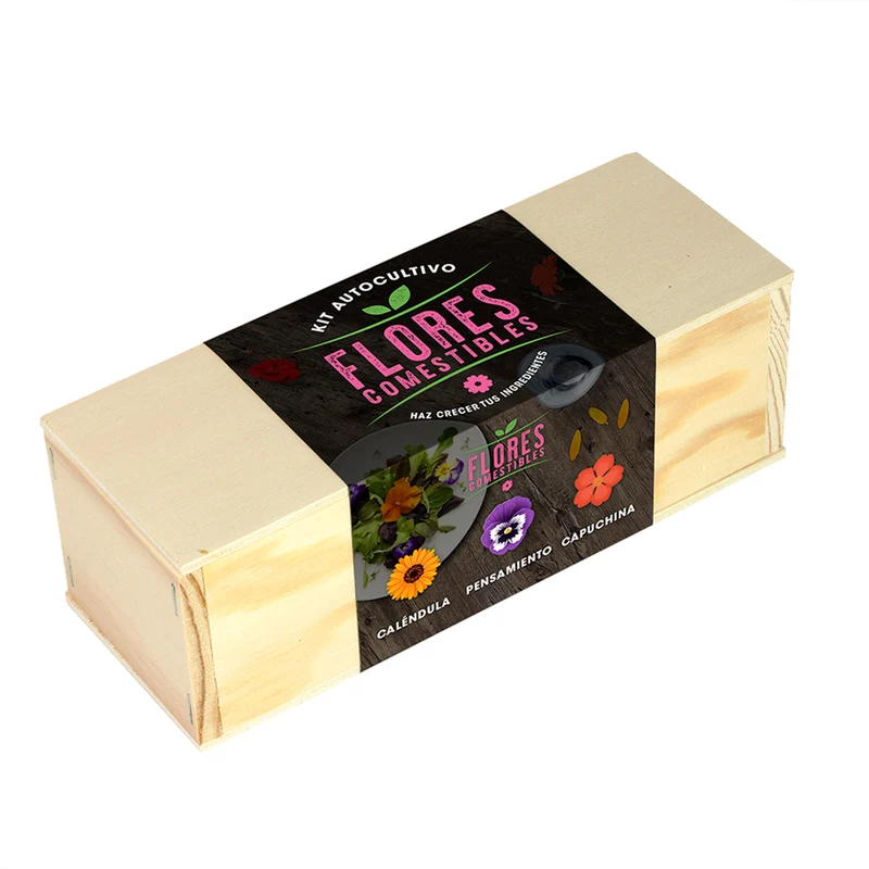 Kit Autocultivo Flores Comestibles Caléndula, Pensamiento y Capuchina | Regalo Gourmet - Resetea