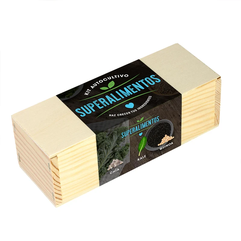 Kit Autocultivo Superalimentos Chía, Kale y Quinoa | Regalo Foodie y Vida Saludable - Resetea