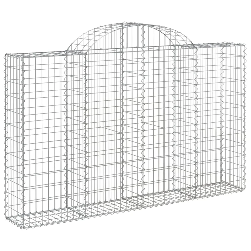 Cestas De Gaviones 4 Uds Forma De Arco Hierro 200x30x120/140 Cm