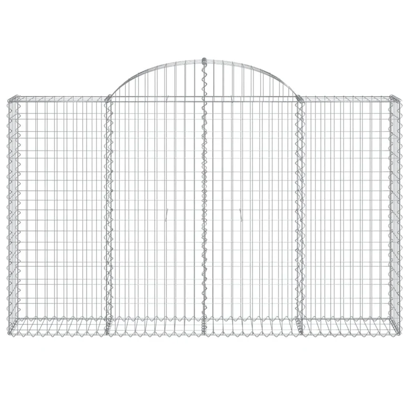 Cestas De Gaviones 4 Uds Forma De Arco Hierro 200x30x120/140 Cm