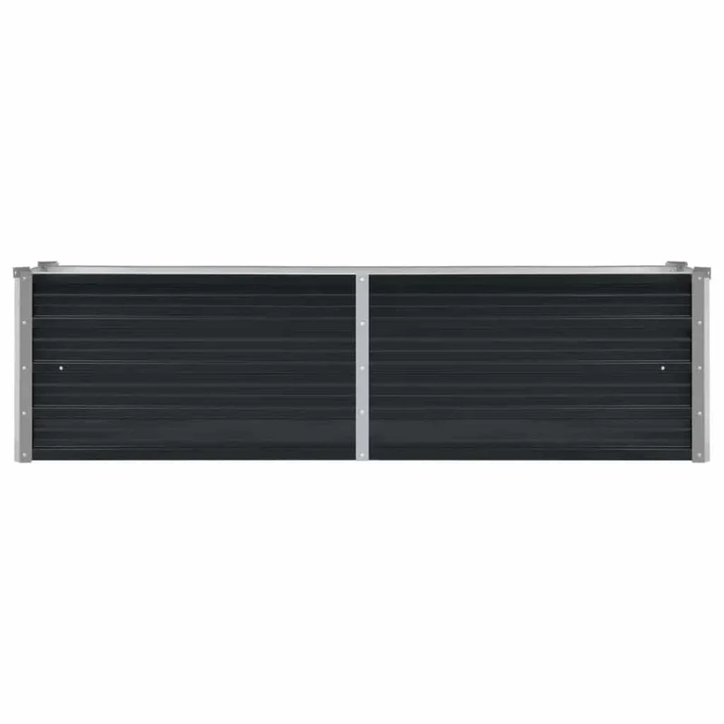 Arriate De Acero Galvanizado Gris Antracita 160x40x45 Cm