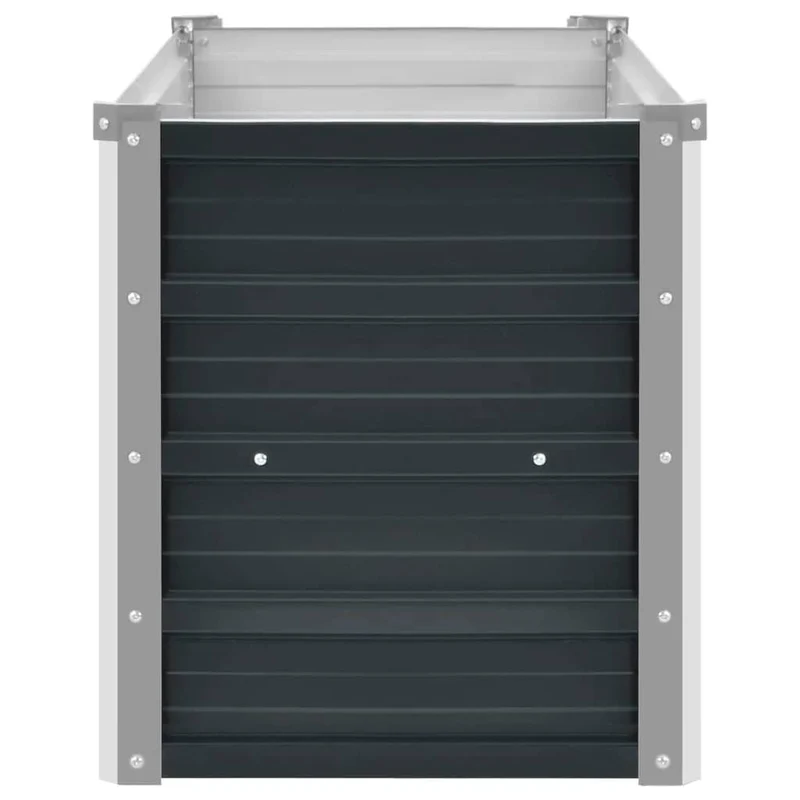 Arriate De Acero Galvanizado Gris Antracita 160x40x45 Cm
