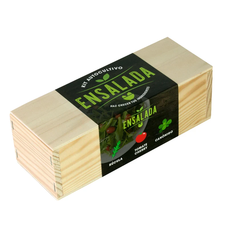 Kit Autocultivo Ensalada Rúcula, Tomate Cherry y Canónigos | Regalo Foodie - Resetea
