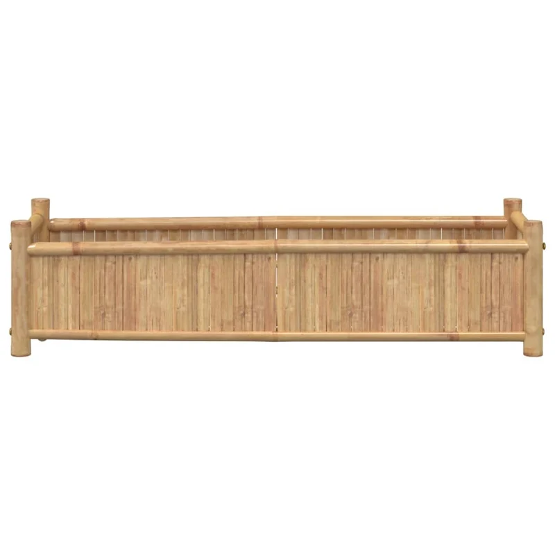 Jardinera De Bambú 100x30x25 Cm