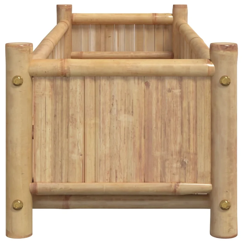Jardinera De Bambú 100x30x25 Cm