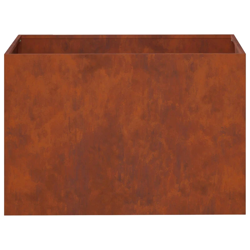 Macetero De Jardín Oxidado 60 X 40 X 40 Cm Acero Oxidado