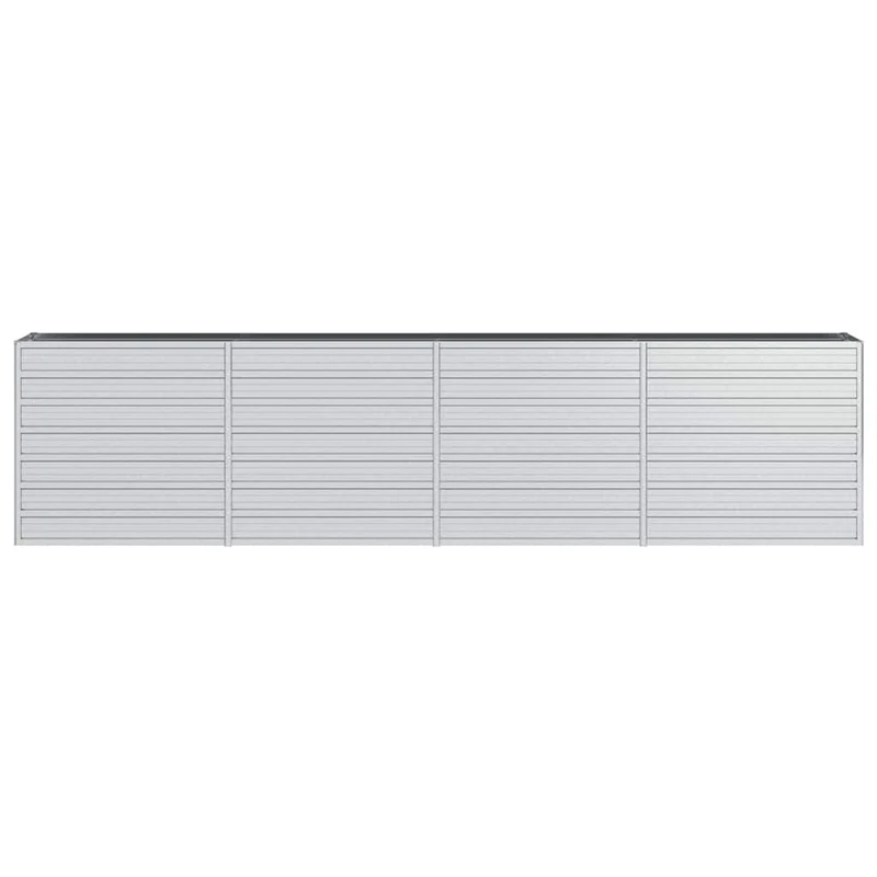 Arriate De Acero Galvanizado Plateado 320x40x77 Cm