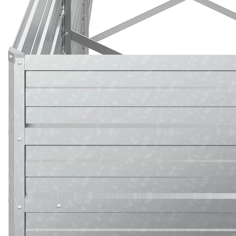 Arriate De Acero Galvanizado Plateado 320x40x77 Cm
