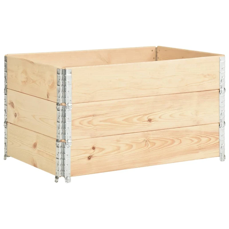 Arriates De Madera Maciza De Pino 3 Unidades 50x100 Cm
