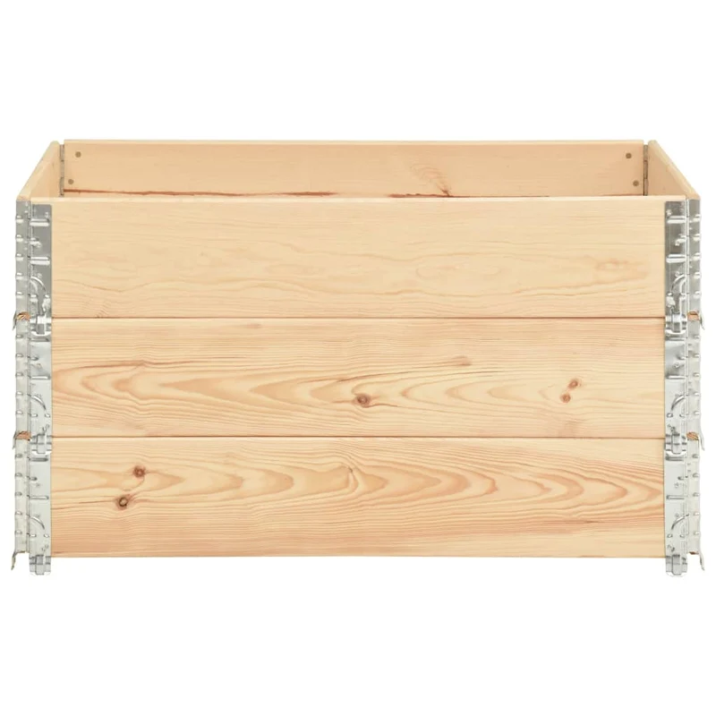 Arriates De Madera Maciza De Pino 3 Unidades 50x100 Cm