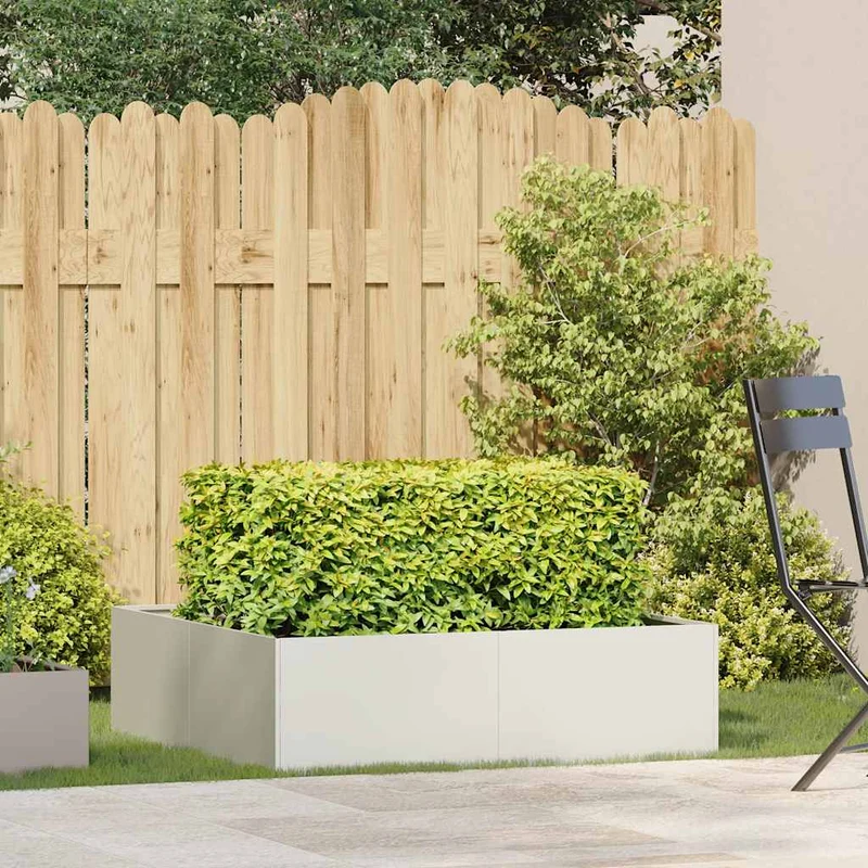 Jardinera Acero Blanco 100x100x30 Cm