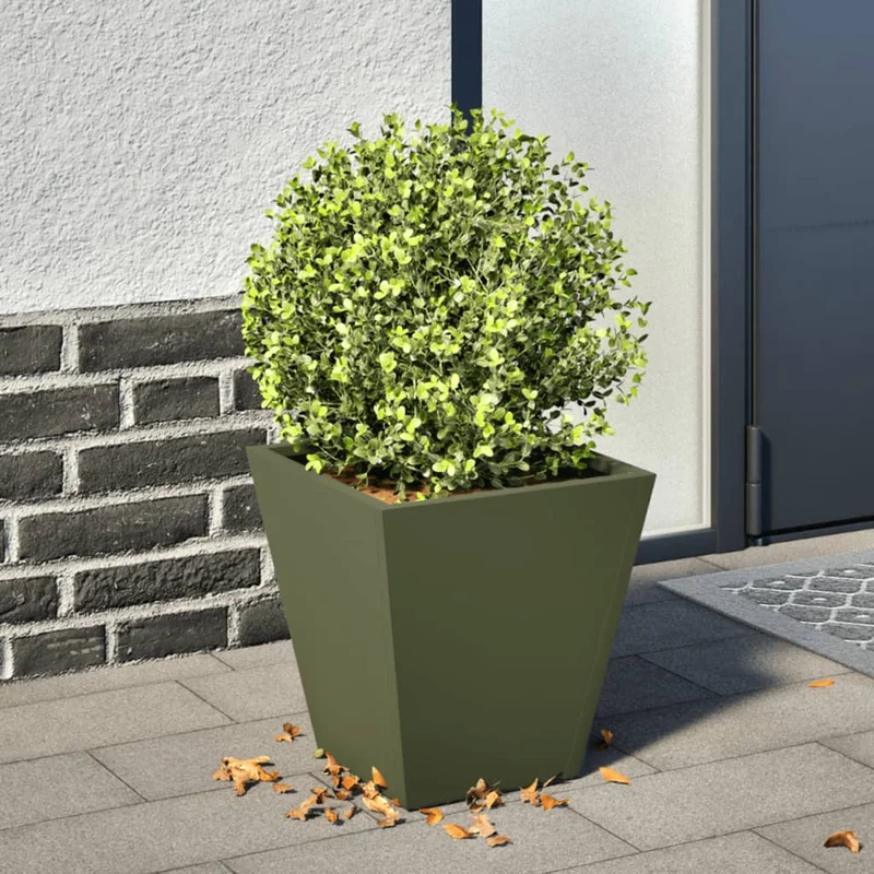 Jardinera Hexagonal Acero Verde Oliva 30x30x30 Cm