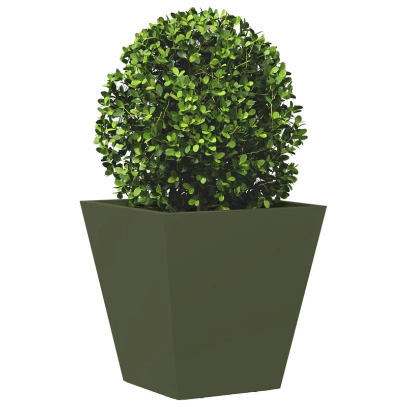 Jardinera Hexagonal Acero Verde Oliva 30x30x30 Cm
