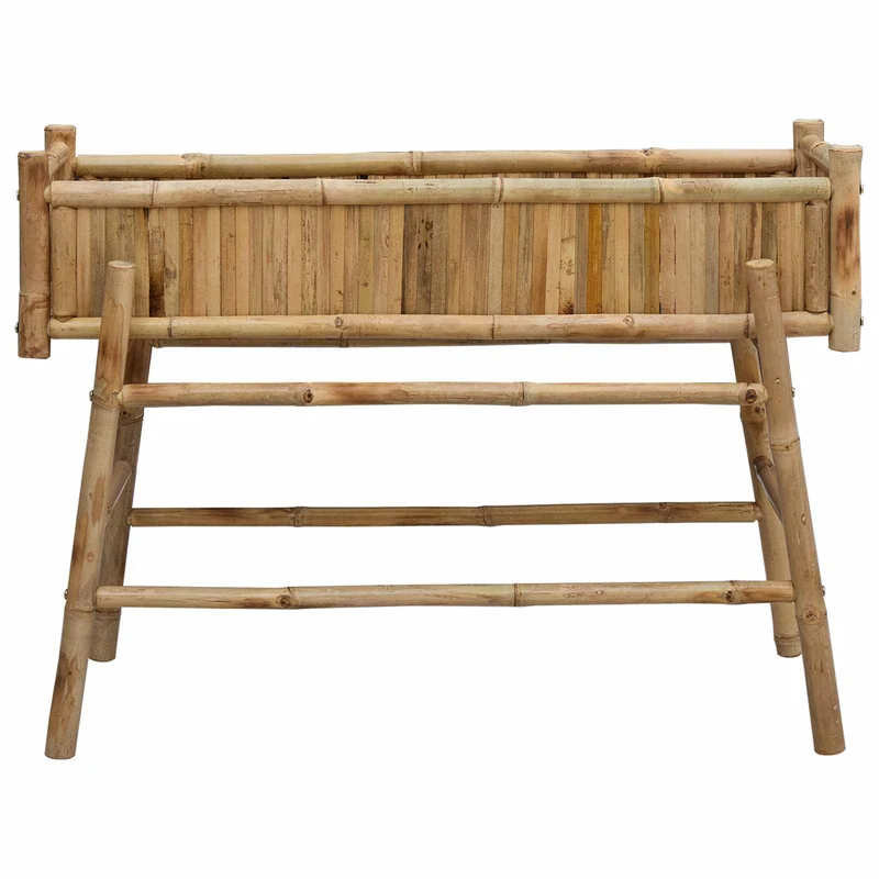Jardín Macetero Con Soporte Natural 100 X 38 X 74 Cm Bambú