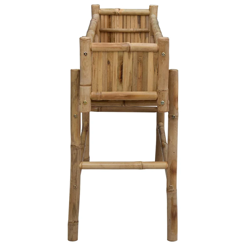 Jardín Macetero Con Soporte Natural 100 X 38 X 74 Cm Bambú