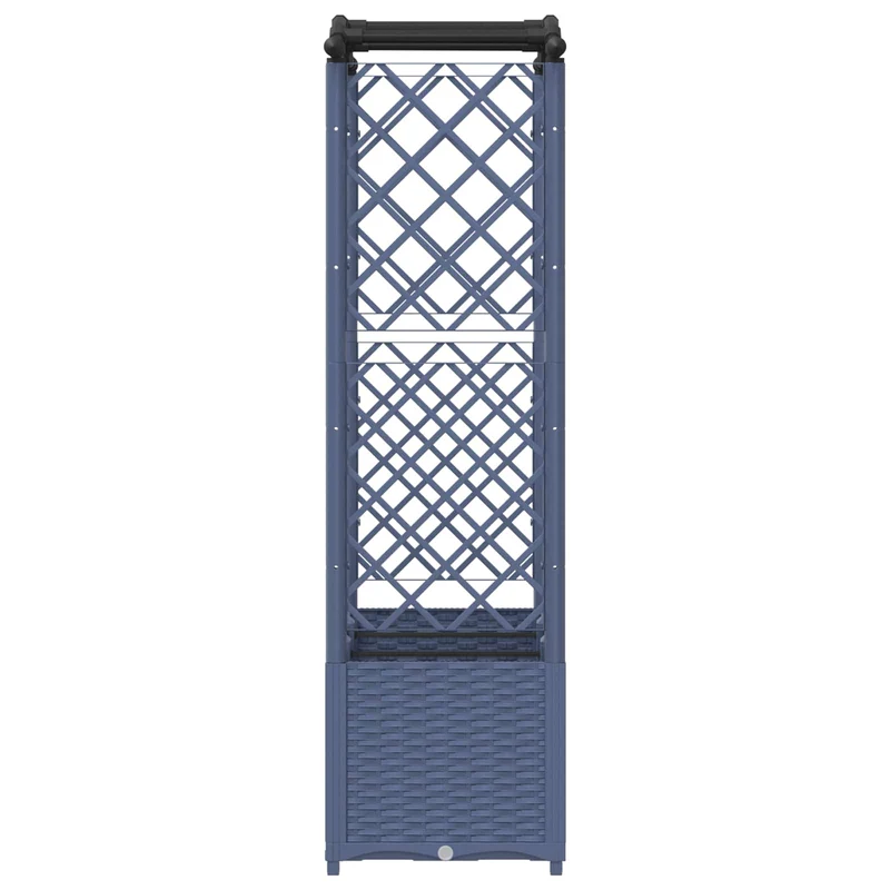 Cama Elevada Con Trellis Y Techo Gris 164 X 40 X 138 Cm Pp