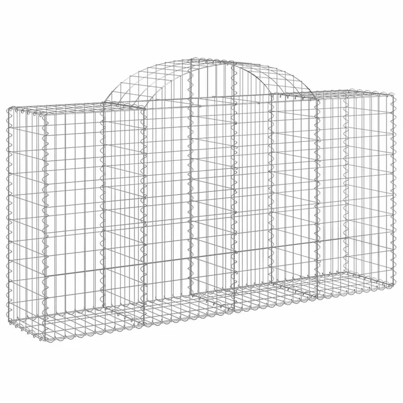 Cestas De Gaviones 8 Uds Forma De Arco Hierro 200x50x100/120cm