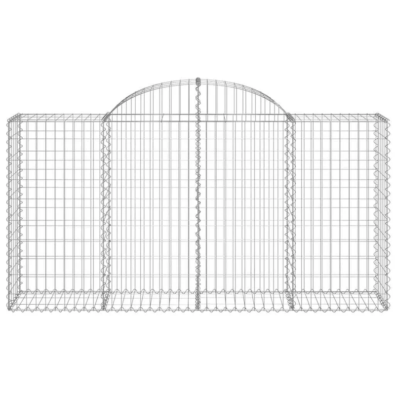 Cestas De Gaviones 8 Uds Forma De Arco Hierro 200x50x100/120cm