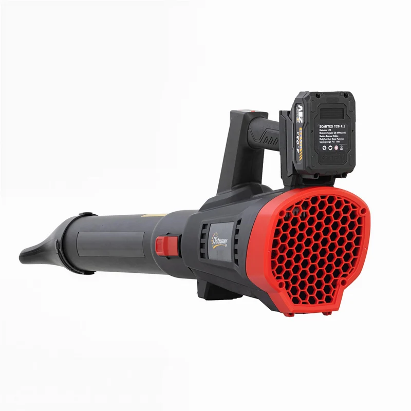Outsunny Soplador De Hojas Sin Cable 18v Con 2 Baterías 4.0ah Y Cargador Negro