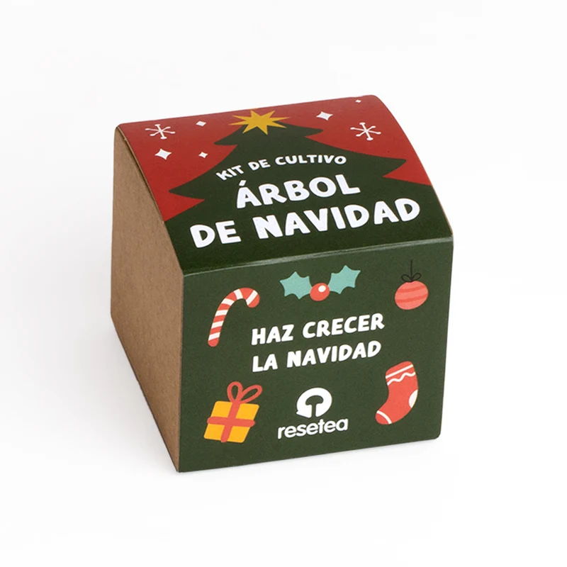 Kit Árbol de Navidad para Cultivar en Casa - Pino de Navidad, Regalo Original - Resetea