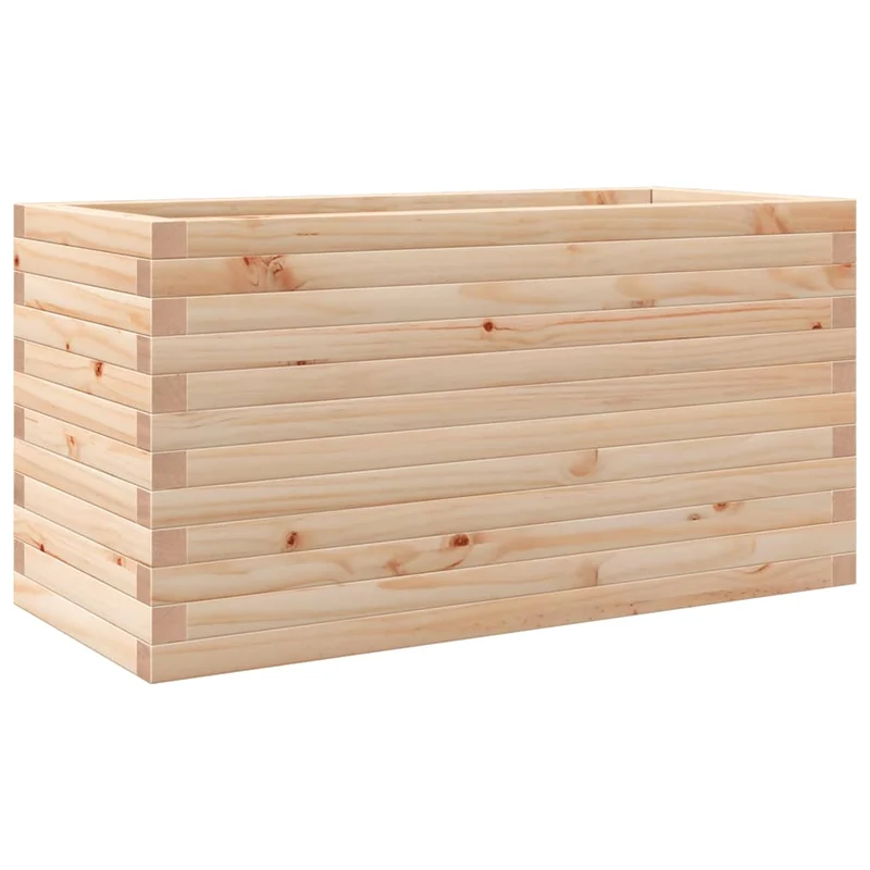 Jardinera De Madera Maciza De Pino 90x40x45,5 Cm