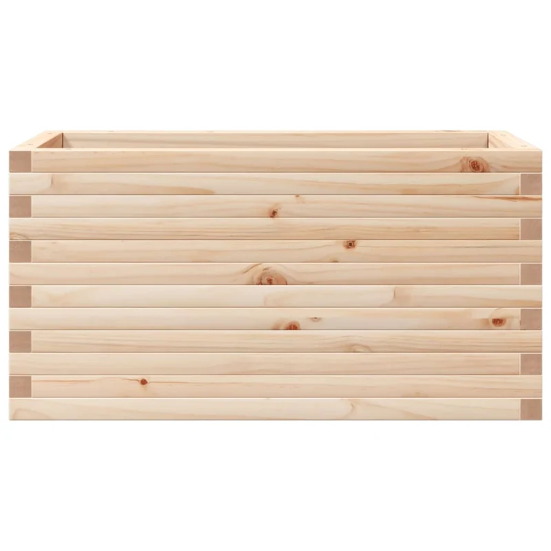 Jardinera De Madera Maciza De Pino 90x40x45,5 Cm