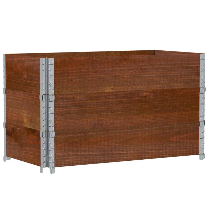 Jardinera De Madera Maciza De Pino Marrón 100x50 Cm