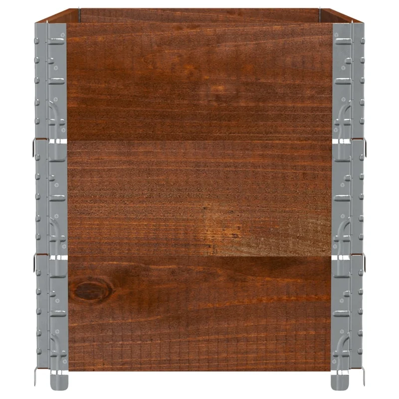 Jardinera De Madera Maciza De Pino Marrón 100x50 Cm