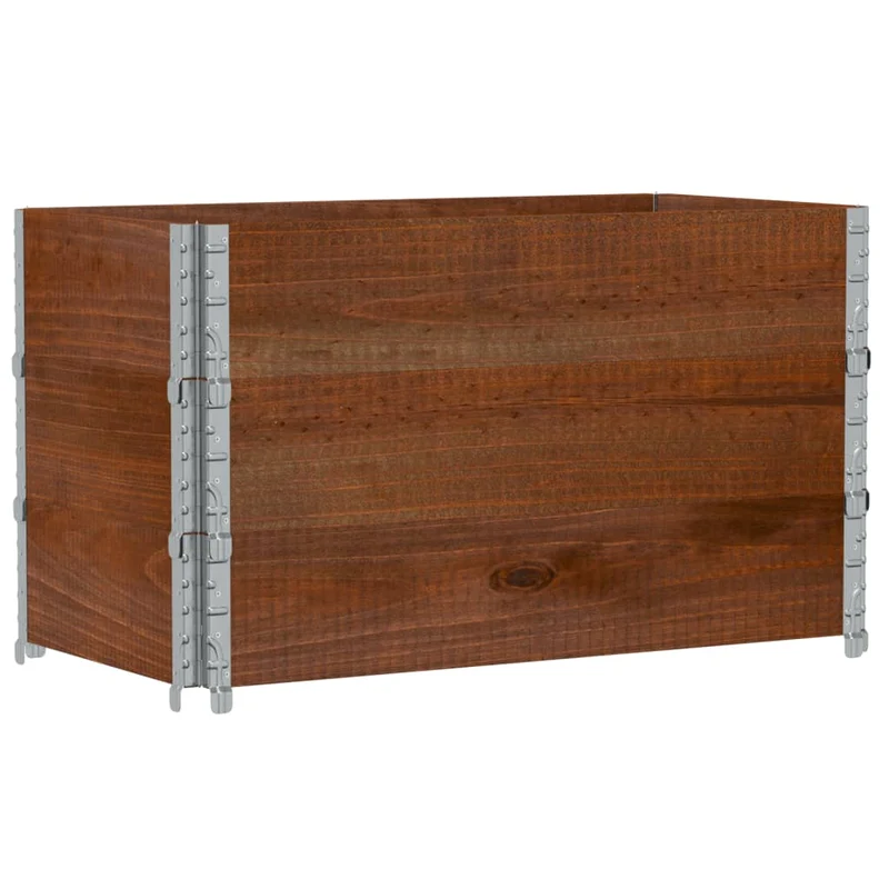 Jardinera De Madera Maciza De Pino Marrón 100x50 Cm
