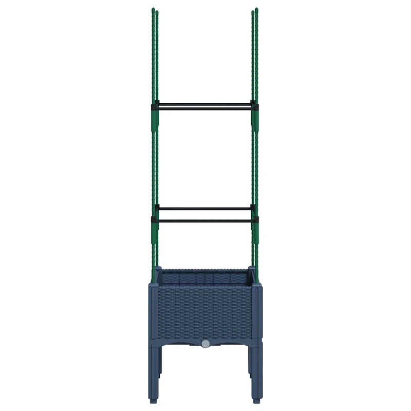 Jardinera Con Enrejado Pp Azul Gris 40x40x142,5 Cm