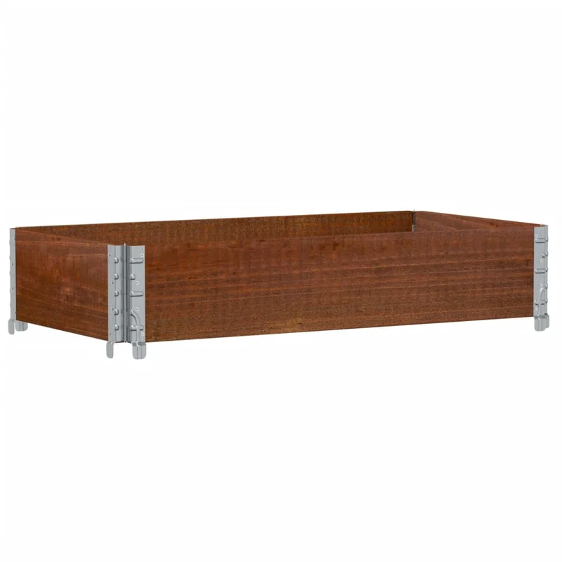 Jardinera De Madera Maciza De Pino Marrón 100x50 Cm