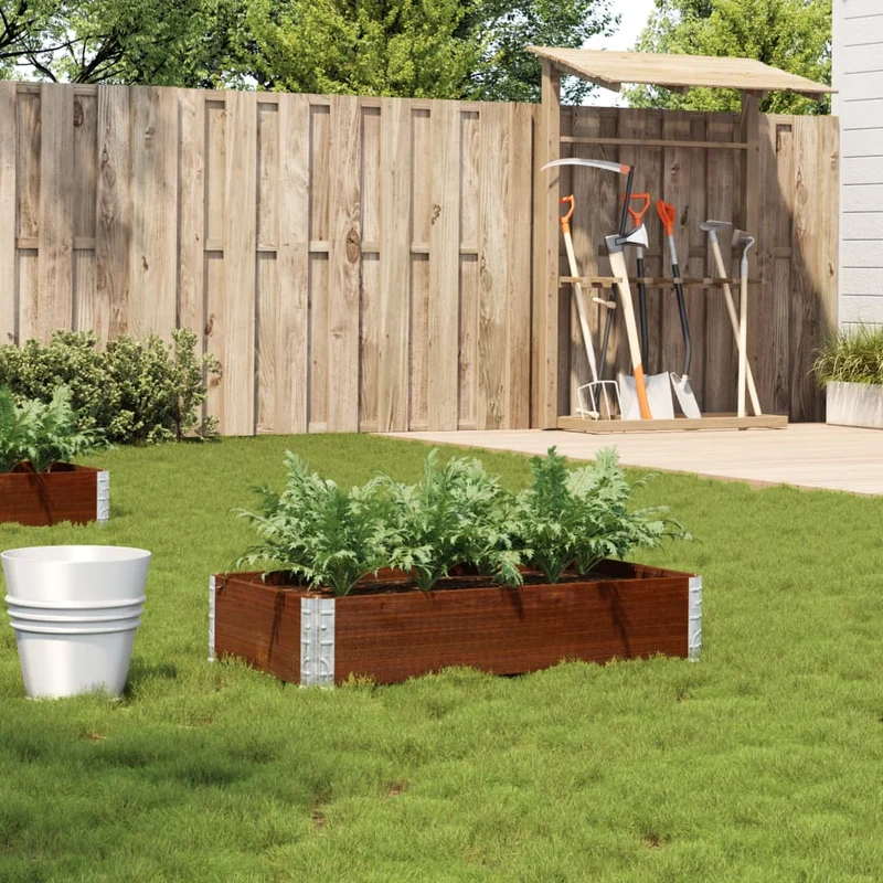Jardinera De Madera Maciza De Pino Marrón 100x50 Cm