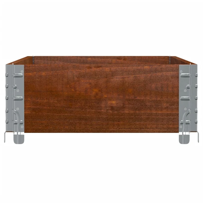 Jardinera De Madera Maciza De Pino Marrón 100x50 Cm