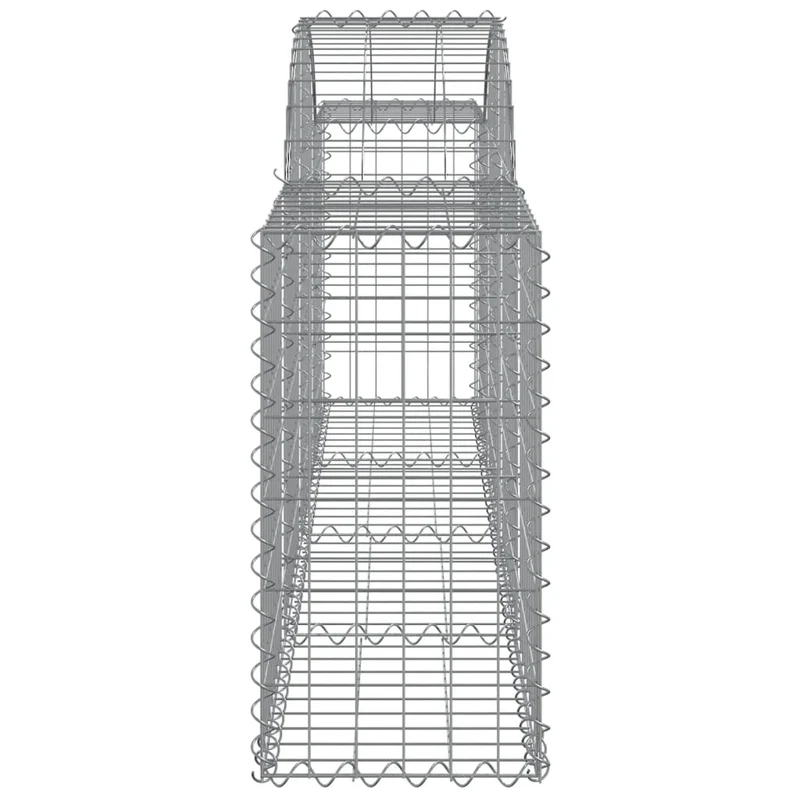 Cestas De Gaviones 15 Uds Forma De Arco Hierro 200x30x60/80 Cm