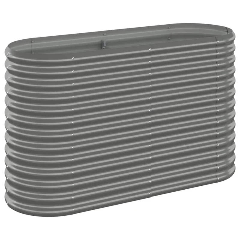 Jardinera Arriate Acero Galvanizado Gris 114x40x68 Cm