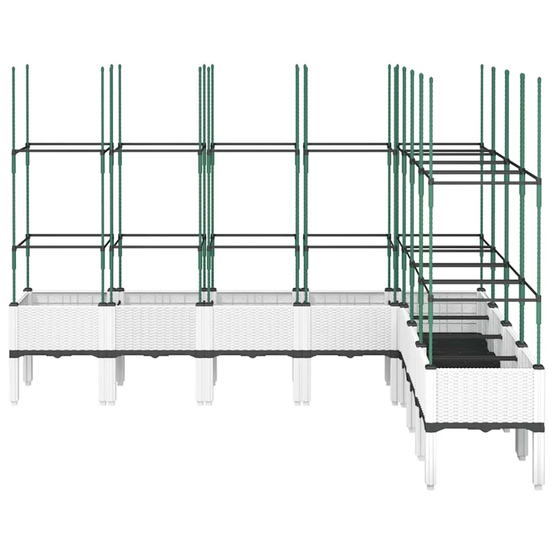 Jardinera Con Enrejado Pp Blanco 200x160x142,5 Cm