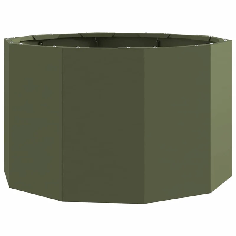 Jardinera Verde Oliva 60 X 60 X 35 Cm Acero